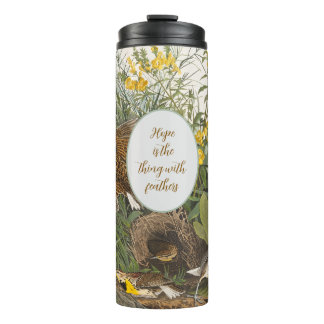 Audubon Meadowlark Botanical Print Thermal Tumbler