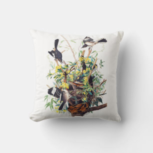 Audubon Mockingbirds Throw Pillow