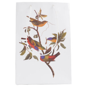 Audubon Painted Bunting Birds is Wild Plum Tree Medium Gift Bag