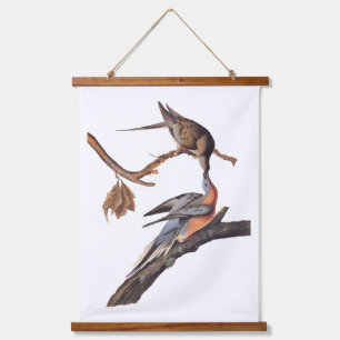 Audubon Pair of Kissing Passenger Pigeons Hanging Tapestry