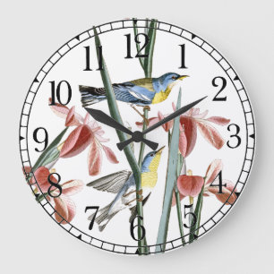 Audubon Paruline Oiseaux Faune Floral Horloge mura
