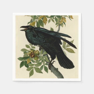 Audubon Raven Bird Classic Artwork Napkin
