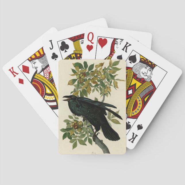 Audubon Raven Bird Classic Artwork Playing Cards (Back)