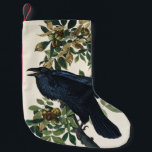 Audubon Raven Bird Classic Painting Small Christmas Stocking<br><div class="desc">The "Raven" illustration by John James Audubon is a magnificent representation of one of North America's most iconic birds. Part of his celebrated "Birds of America" series, this artwork was published in the early 1800s and showcases the raven in all its glory. With its sleek black feathers, powerful build, and...</div>