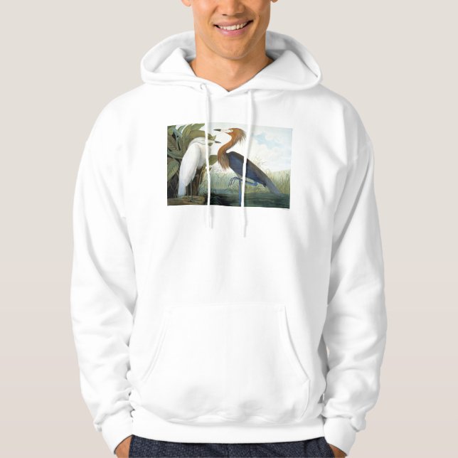 Audubon: Reddish Egret Or Purple Heron Hoodie (Front)