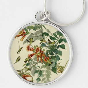 Audubon Ruby Throated Hummingbird Keychain