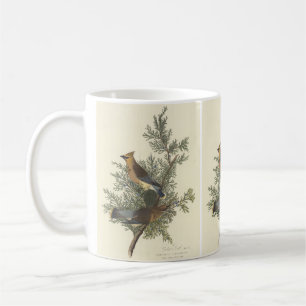 Audubon’s Cedar Waxwing Bird Painting Coffee Mug