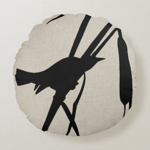 Audubon Silhouette II Round Pillow