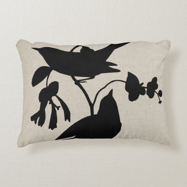Audubon Silhouette IV Decorative Pillow (Front)