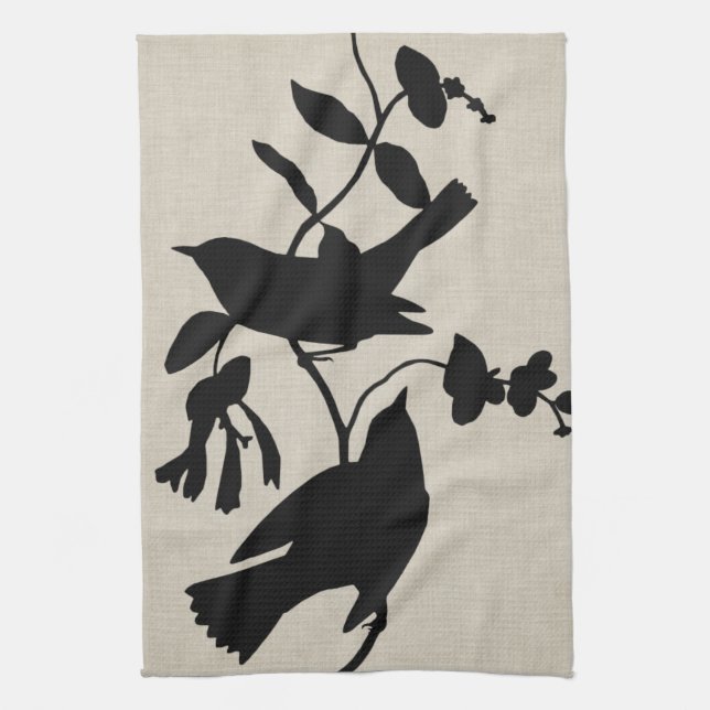 Audubon Silhouette IV Kitchen Towel (Vertical)