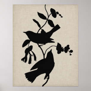 Audubon Silhouette IV Poster