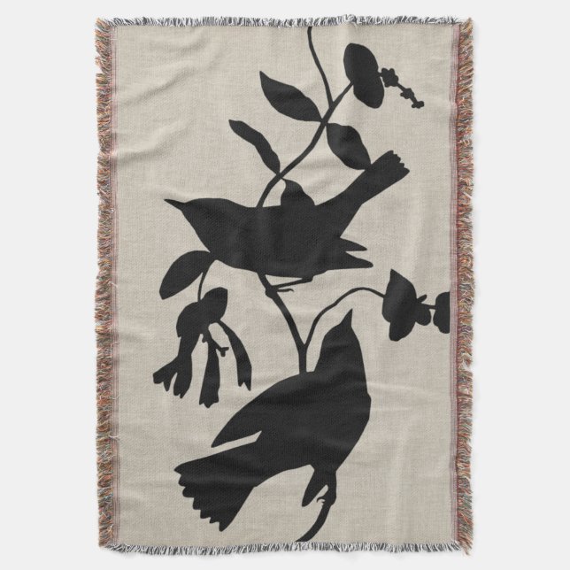 Audubon Silhouette IV Throw Blanket (Front Vertical)
