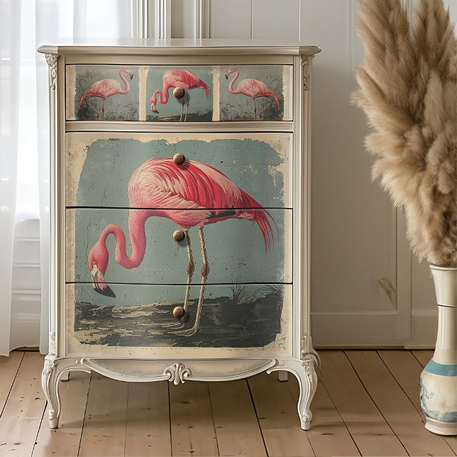 Audubon Style American Flamingo Decoupage Tissue Paper (Creator Uploaded)