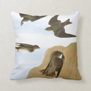 Audubon: Swallows Throw Pillow