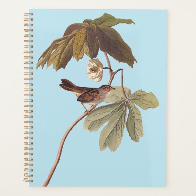 Audubon Swamp Sparrow Bird on Wild Mandrake Planner (Front)