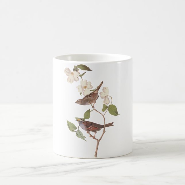 Audubon White Throated Sparrow Coffee Mug (Center)