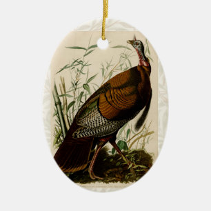 Audubon Wild Turkey Vintage Birds of America Ceramic Ornament