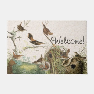 Audubon Wren Birds Wildlife Nests Welcome Doormat