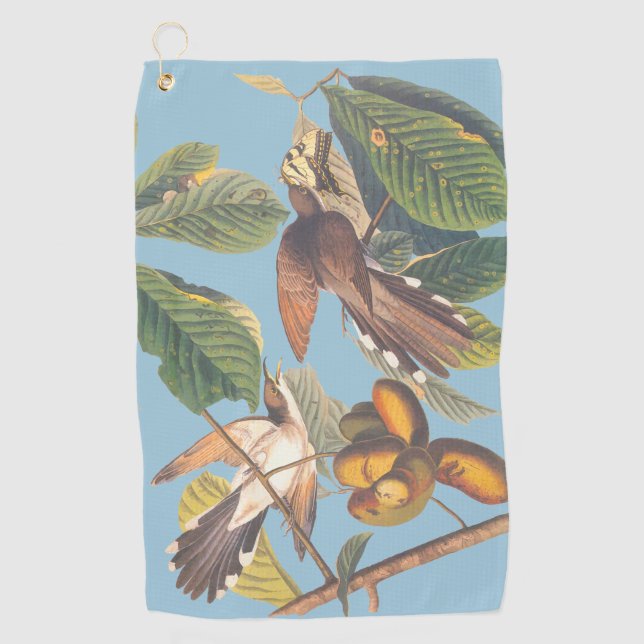 Audubon Yellow Billed Cuckoo Golf Towel (Front)