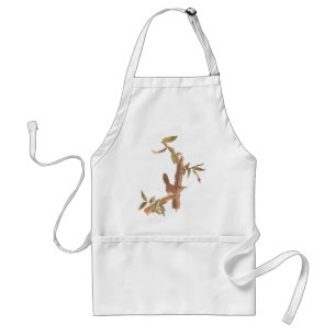 Audubon's Bewick's Long-Tailed Wren Bird on Tree Standard Apron