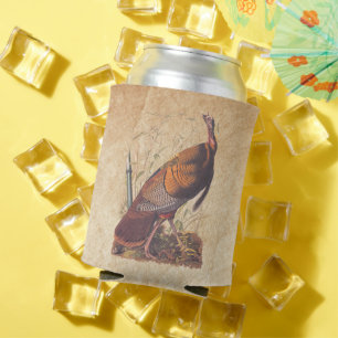 Audubon's Birds of America Wild Turkey Autumn Bird Can Cooler