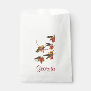 Audubon's Rathbone's Warbler Birds on Crossvine Favour Bag