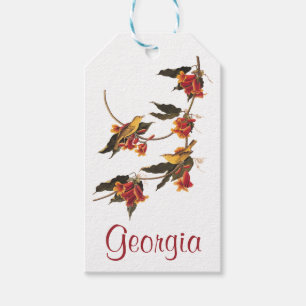 Audubon's Rathbone's Warbler Birds on Crossvine Gift Tags