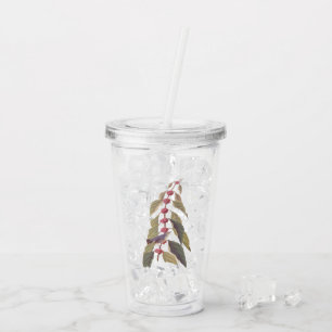 Audubon's Vintage Blue Green Warbler Song Bird Acrylic Tumbler