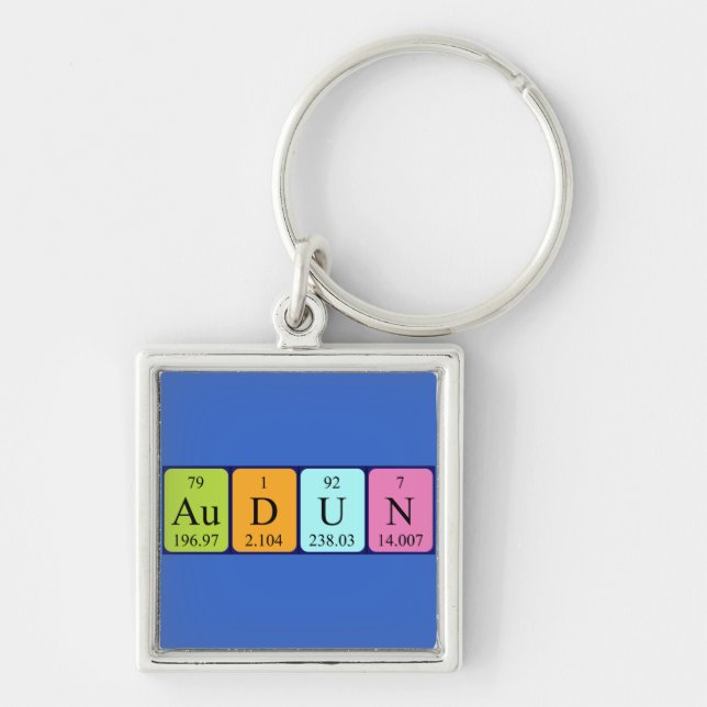 Audun periodic table name keyring (Front)