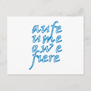 aufe ume owe fiere postcard
