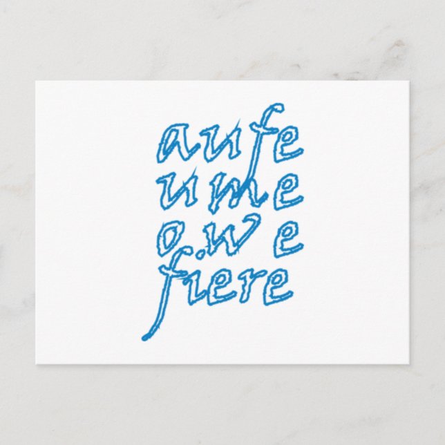 aufe ume owe fiere postcard (Front)