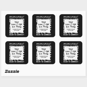 Aufkleber BLACK - QR - PURE Collection Square Sticker
