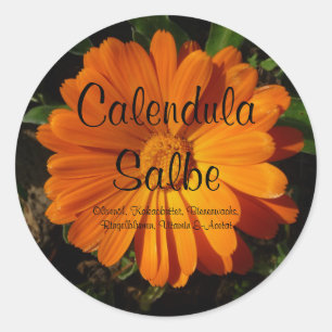 Aufkleber, Calendula  / Ringelblumen Salbe Classic Round Sticker