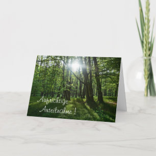 Aufrichtige Anteilnahme mit Wald Card