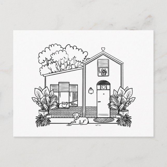 Aug House Holiday Postcard (Front)