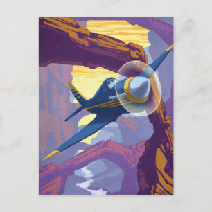 Augerin Canyon Illustration Postcard