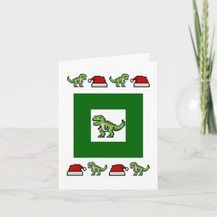 Augmented Reality Christmas T-rex Dinosaur Card