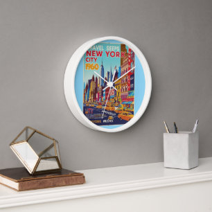 Augmented Reality NYC Poster   Warm Colours Clock