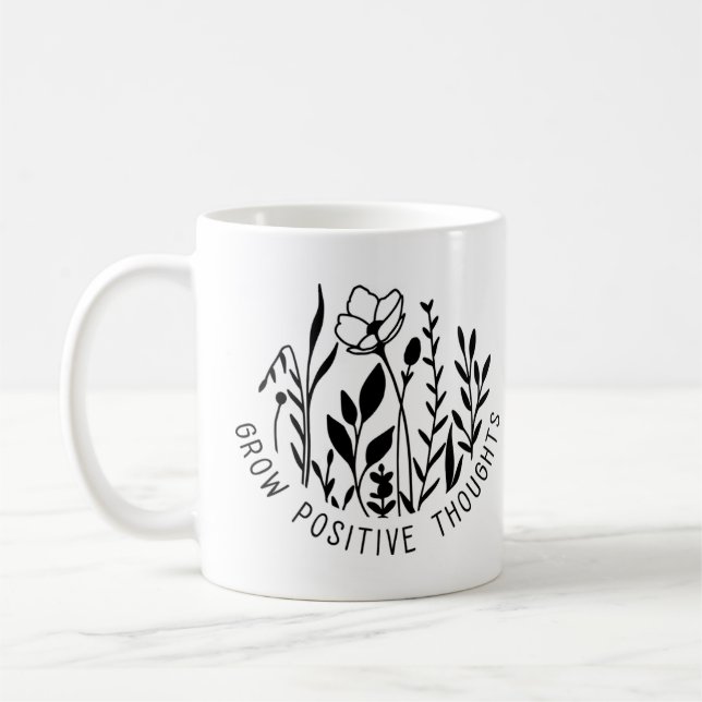 Augmenter des pensées positives Mug (Gauche)