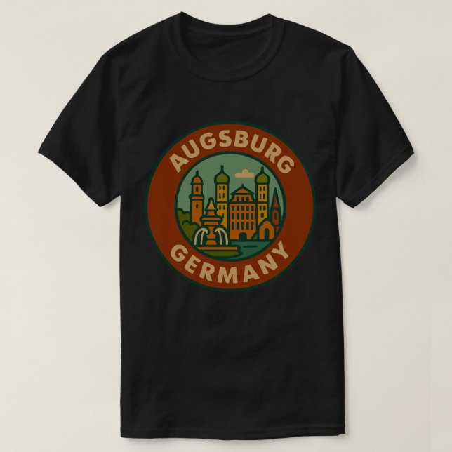 Augsburg Germany Cityscape T-Shirt (Design Front)