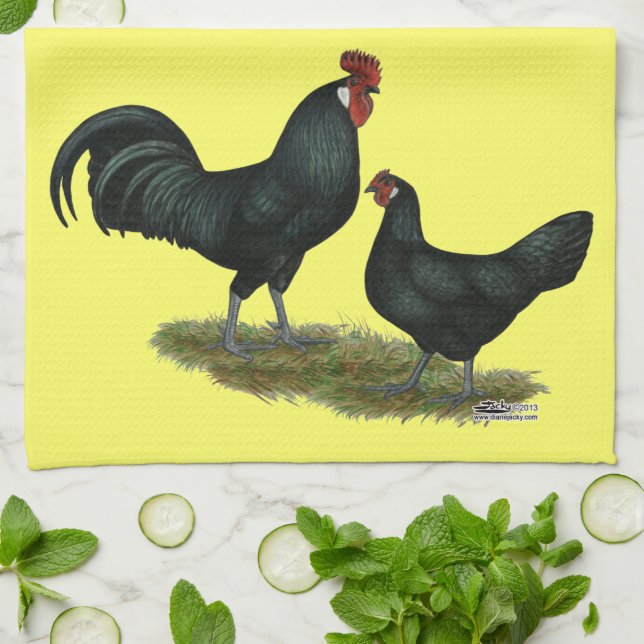 Augsburger Chickens Kitchen Towel (Folded)