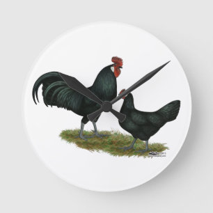 Augsburger Chickens Round Clock