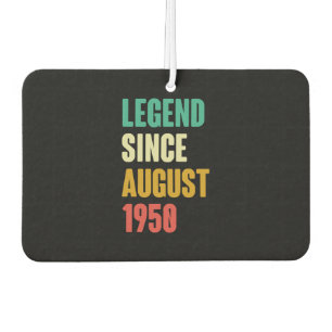 August 1950 72nd Birthday 72 Years Old Bday Gift Air Freshener