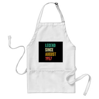 August 1957 65th Birthday 65 Years Old Bday Gift Standard Apron