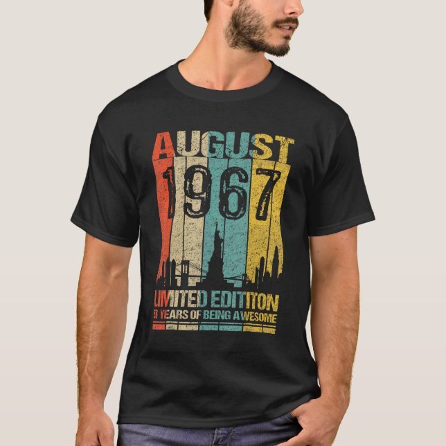 August 1967  56 Years Of Being Awesom T-Shirt (Front)