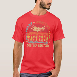 August 1968 54th Birthday Legendary Awesome Epic S T-Shirt