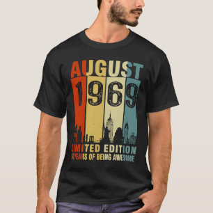 August 1969 54 Years Of Being Awesome Vintage T-Shirt