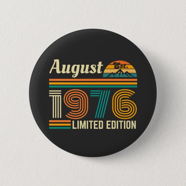 August 1976 Limited Edition  2 Inch Round Button (Front)