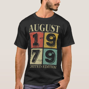 August 1979 42nd Year Old Birthday Gift For Men Wo T-Shirt