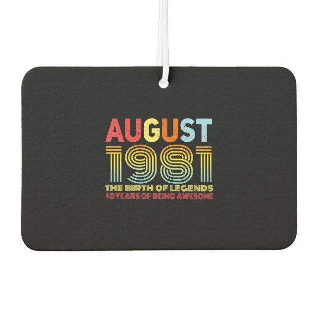 August 1981 Gift Idea Air Freshener (Front)